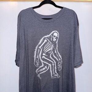 Funny Bigfoot Sasquatch Halloween Skeleton Men's T-Shirt 3XLT